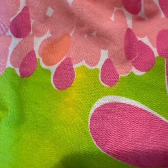 Lilly Pulitzer Vintage A-Line Skirt 14 Lime Green Pink Floral Lined - Picture 7 of 11